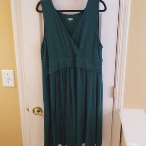 Maternity Waist-Defined Cross Front Jersey Dress